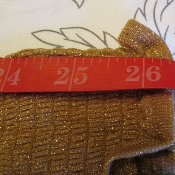 WIT & WISDOM Shimmery-Blouson-Sleeve Ruche Top-Toast-Large NWT - Picture 12 of 14